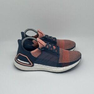 Adidas Ultraboost 19 Navy Pink Running Shoes G54013 Women's Sz 8